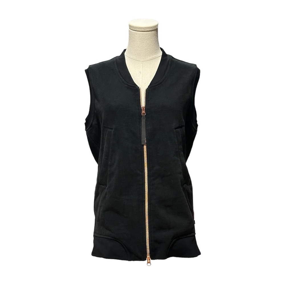 Lululemon Women Size 4 Black Sleeveless Departure Full Zip Vest